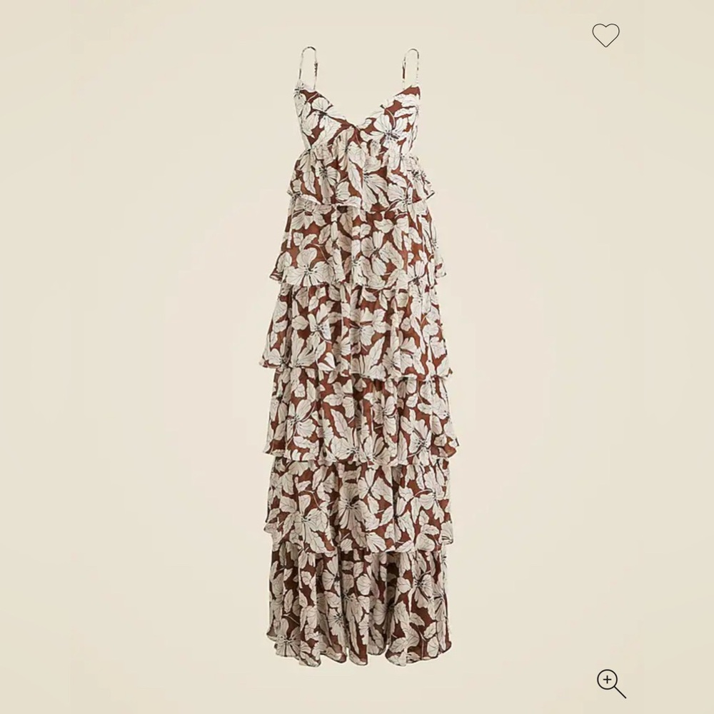 NWT- J. Crew Floral Tiered Dress